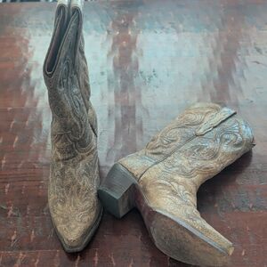 Dan Post Brown Leather Cowboy Boots